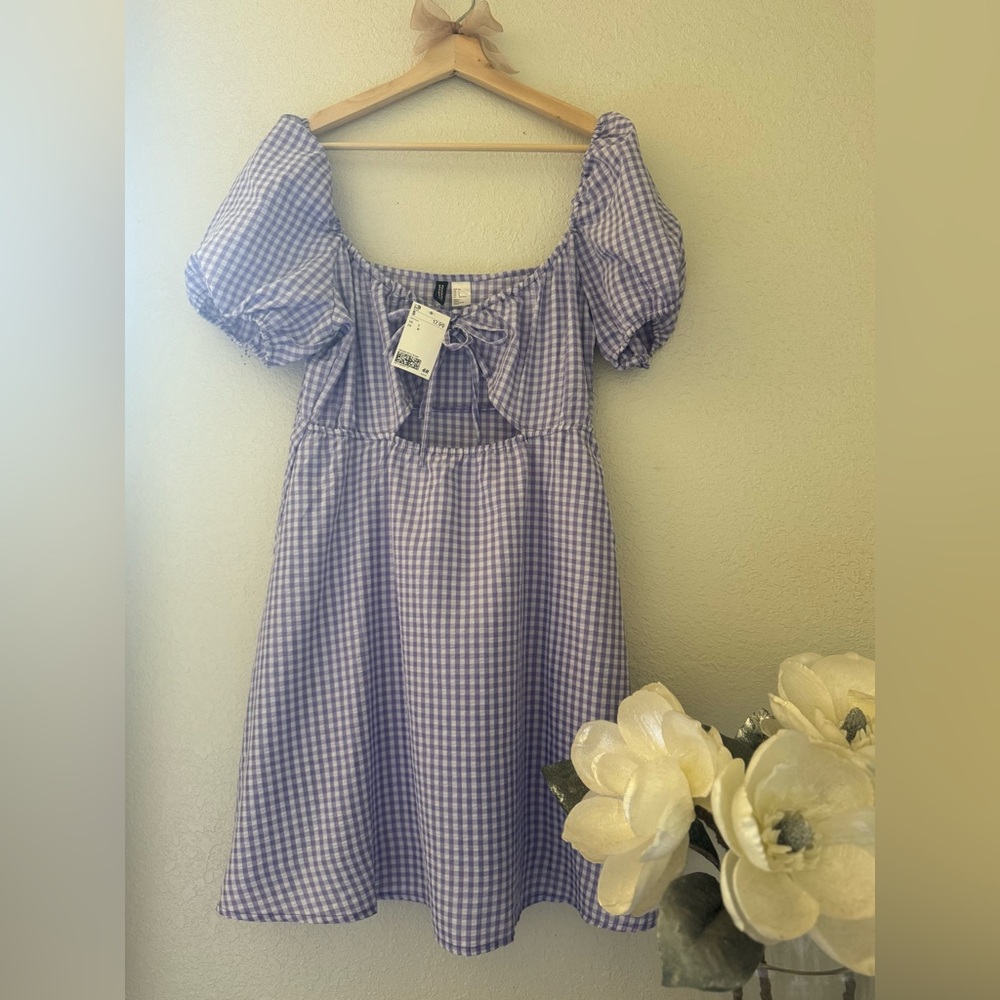 NWT H&M Gingham Dress, Size L